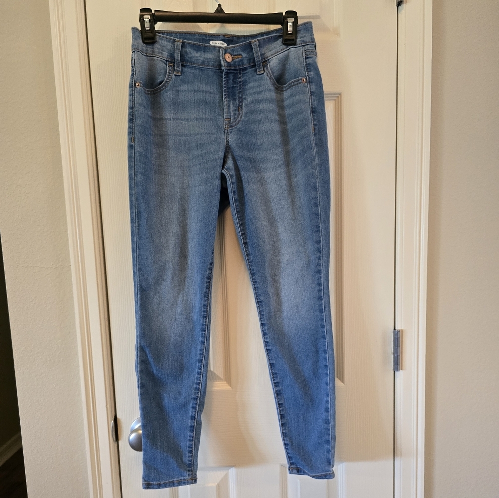 Old Navy super skinny light wash denim Blue jeans Juniors size 2 short